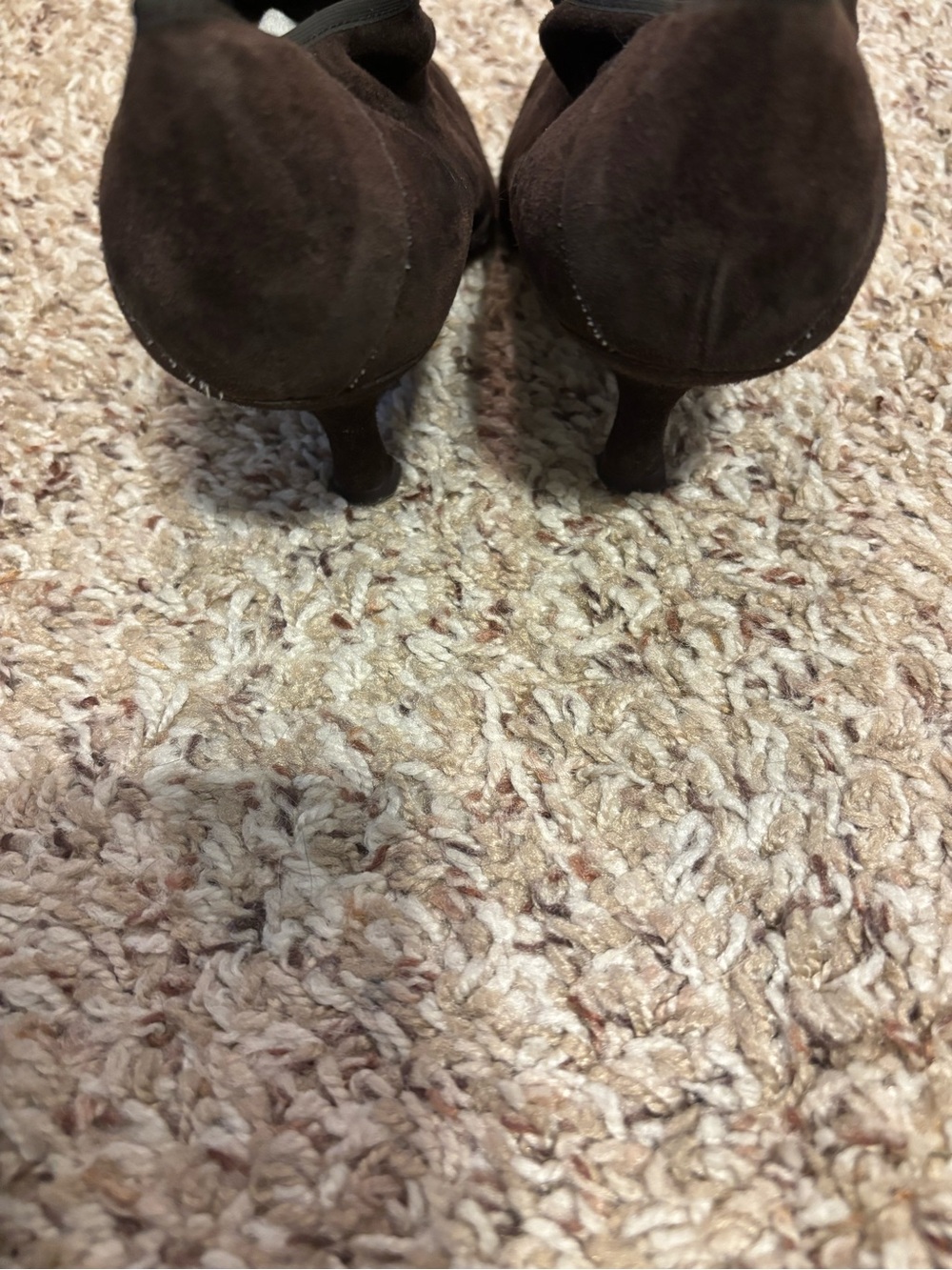 Stuart Weitzman Dark Brown Suede Slip-On Ankle Boots - Picture 3 of 5